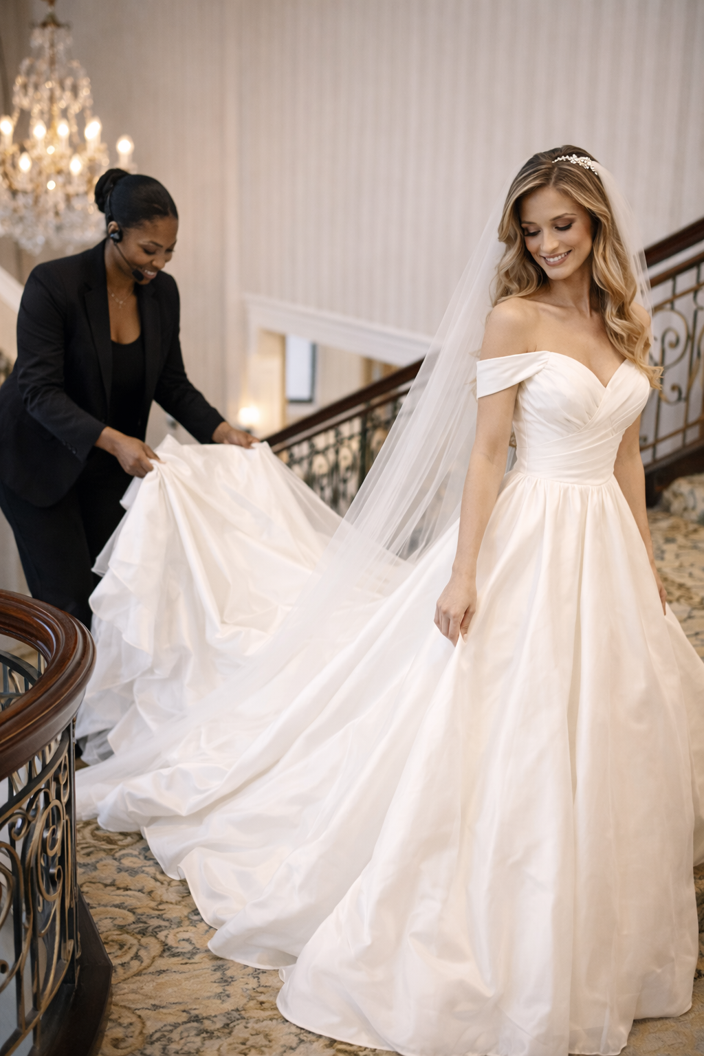 mobile bridal dresser steaming wedding dress London hotel bride preparation