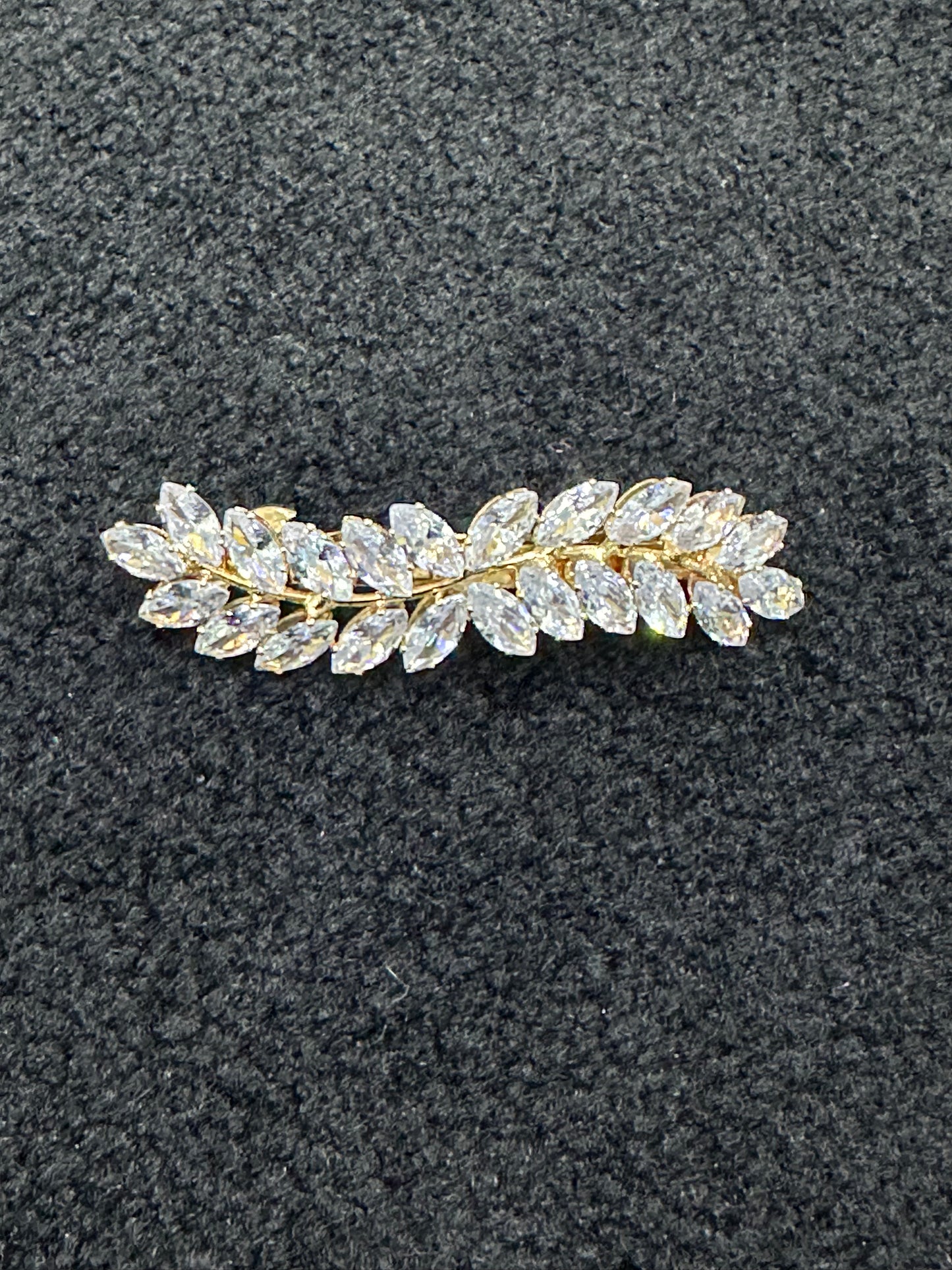 Gold Cubic Zirconia Hair Clip