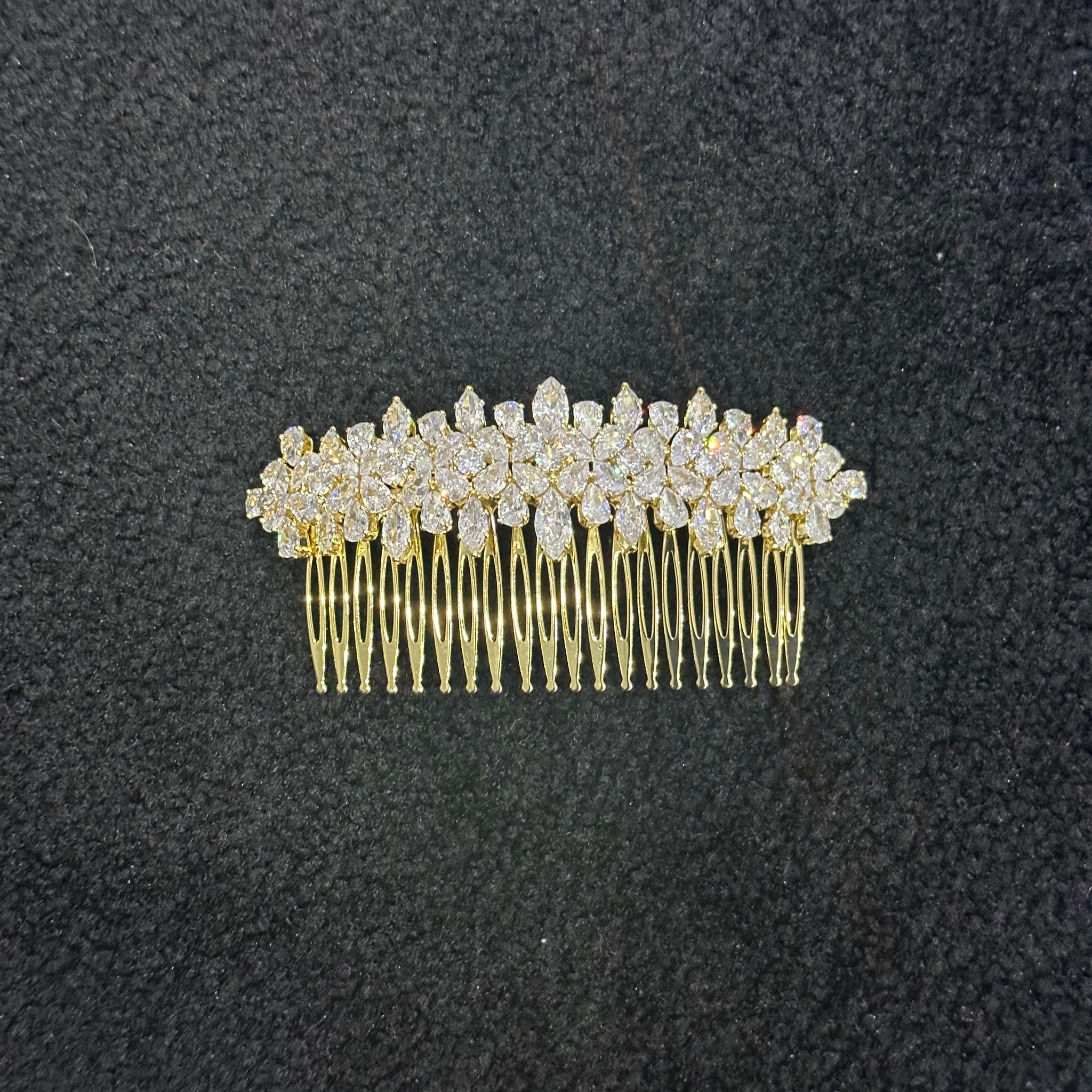 ART DECO HAIR COMB - GOLD