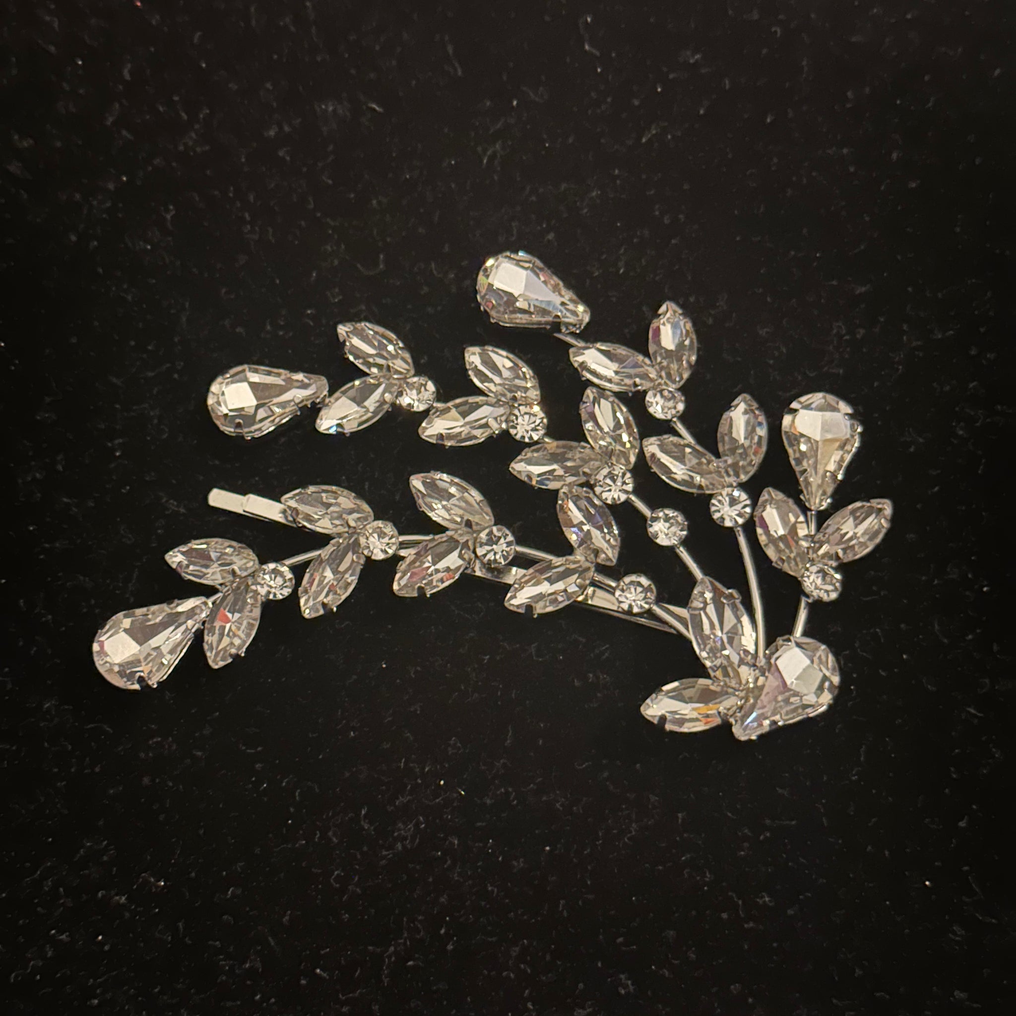 Curved Vine Crystal Hair Slide