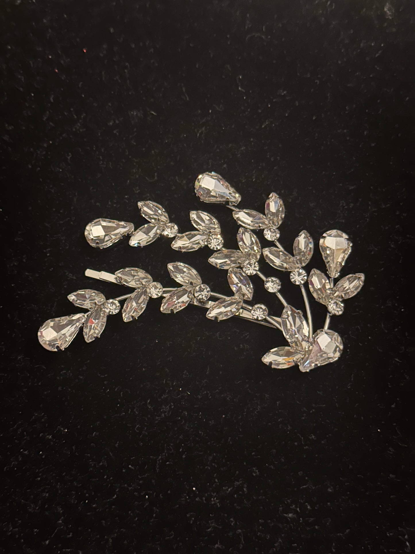 Curved Vine Crystal Hair Slide