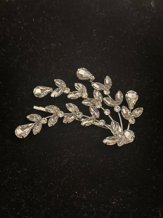 Curved Vine Crystal Hair Slide