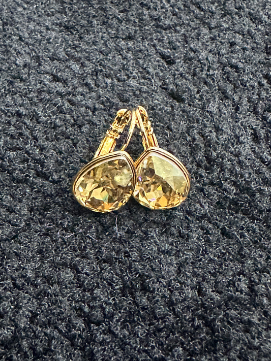 Crystal Gold Teardrop