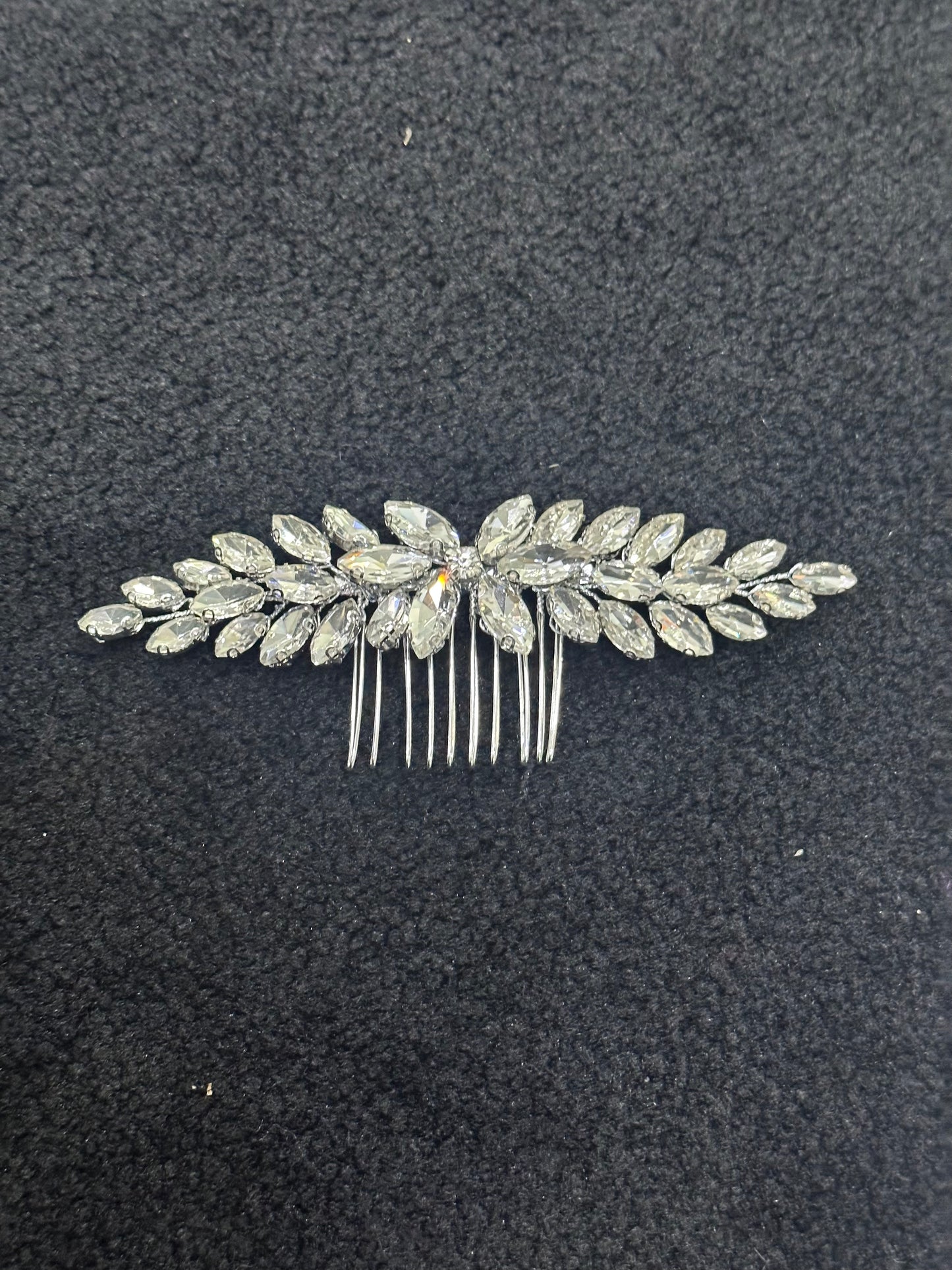 Small Petal Crystal Hair Comb