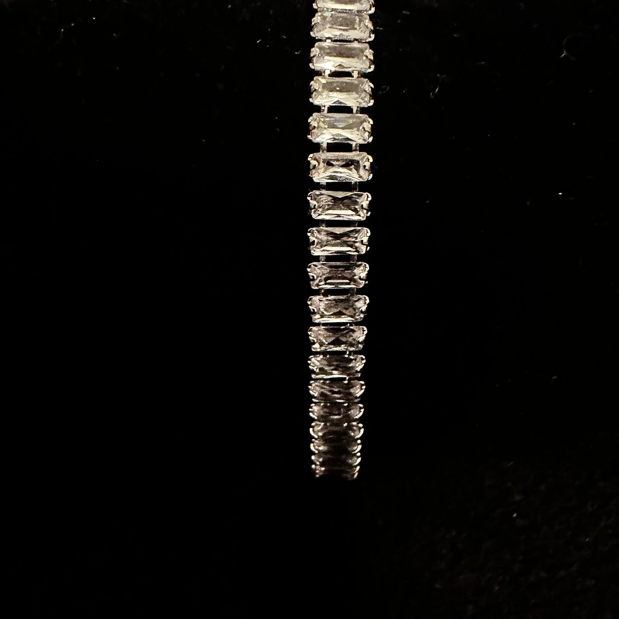 Luxury Silver Cubic Zirconia Bracelet w Extension Bar