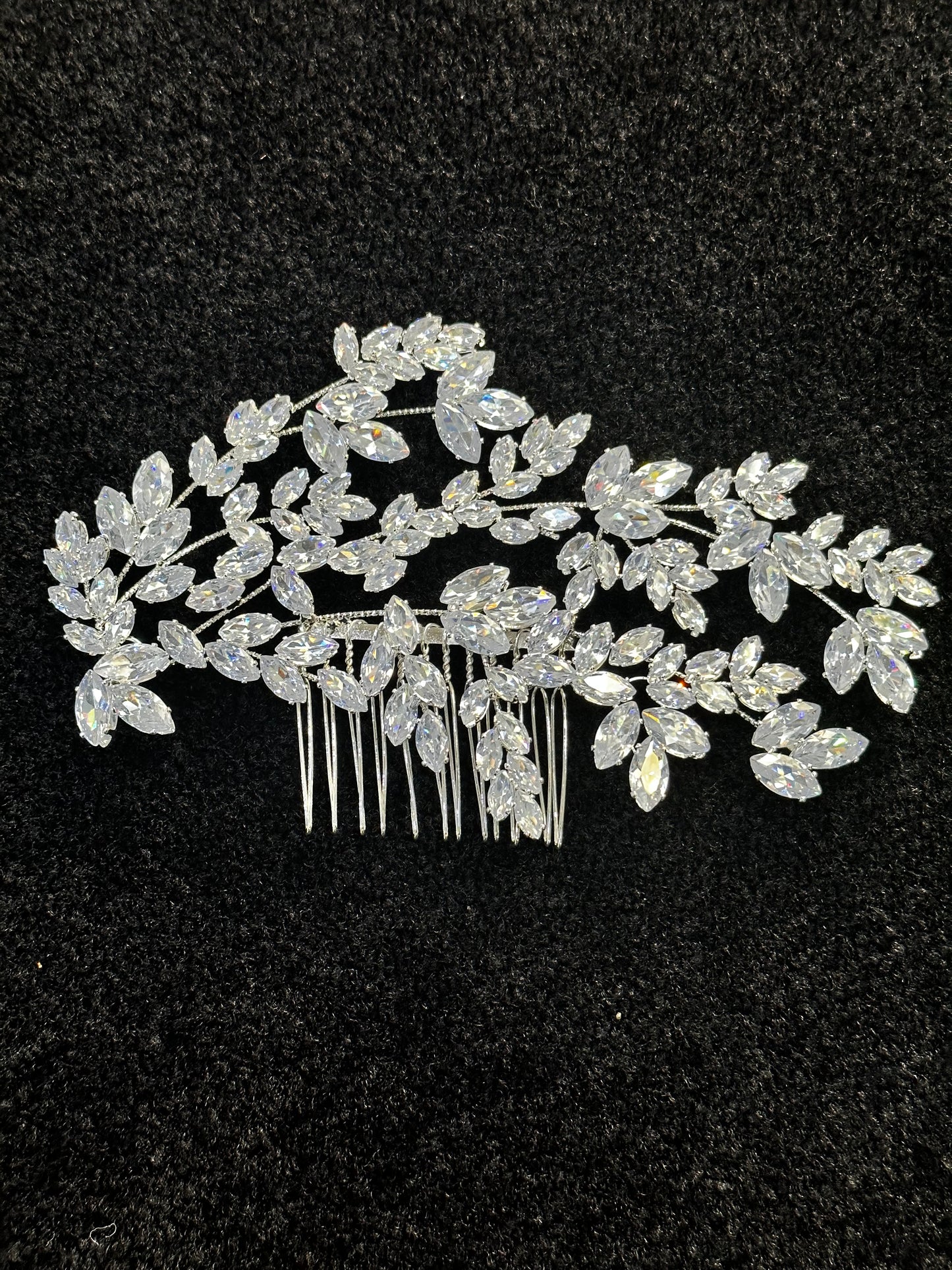 Large Cubic Zirconia Hair Comb