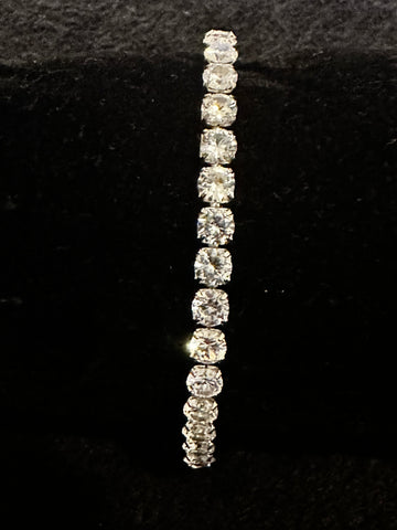 4mm Silver Cubic Zirconia Bracelet