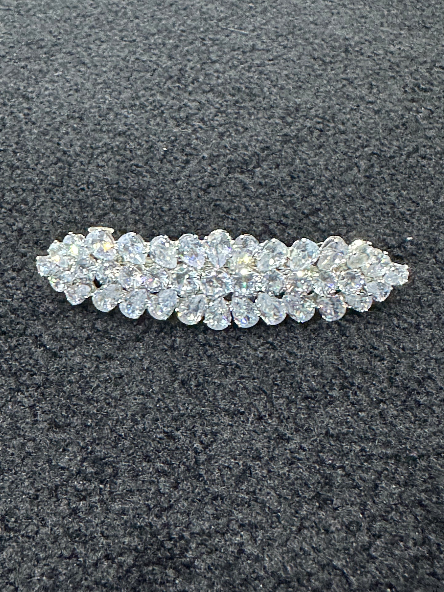 Cubic Zirconia / Crystal Oval Shape Hair Slide