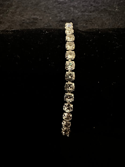 5mm Cubic Zirconia Silver Bracelet