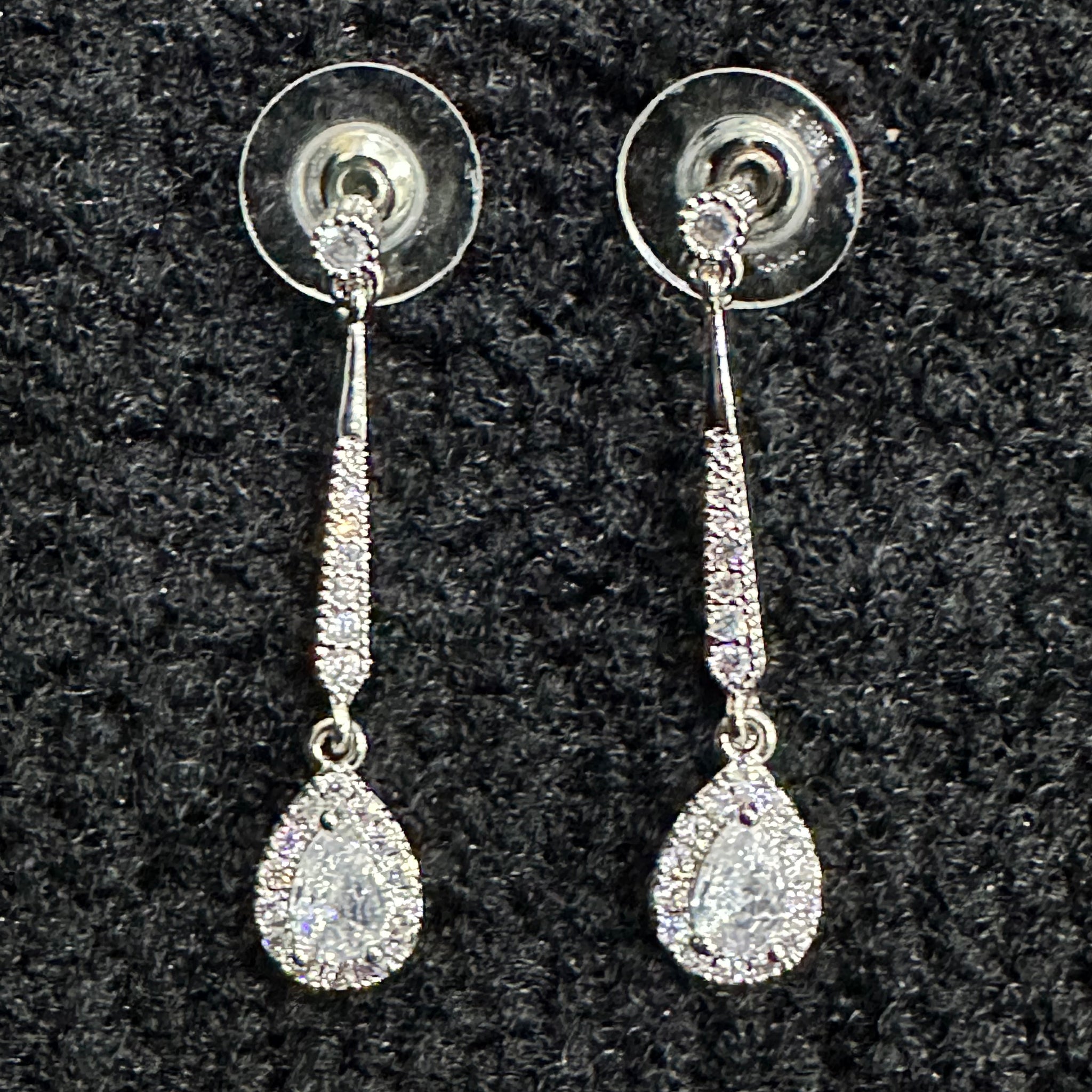 Slim Long Teardrop Crystal Drop