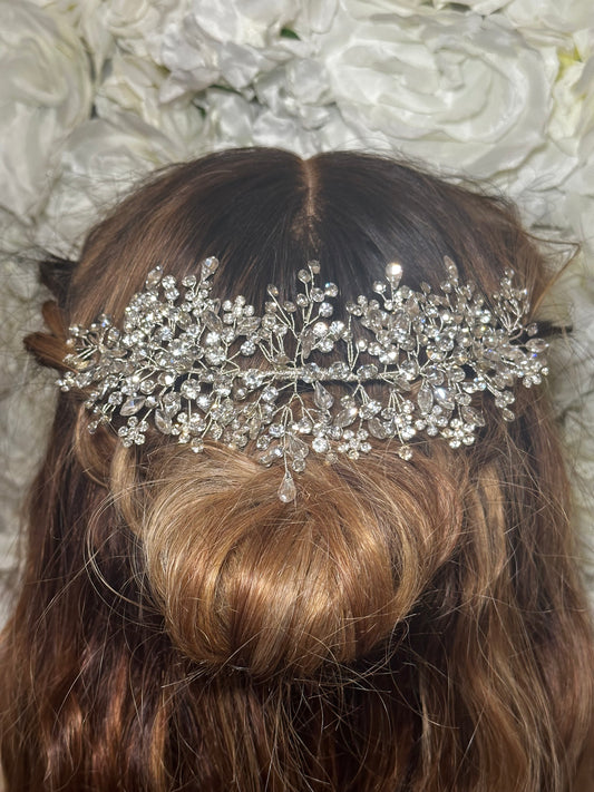 Large Cluster Crystal Hair Comb