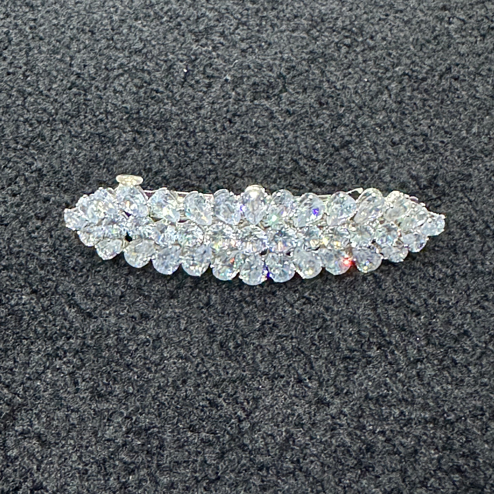 Cubic Zirconia / Crystal Oval Shape Hair Slide