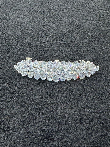 Cubic Zirconia / Crystal Oval Shape Hair Slide