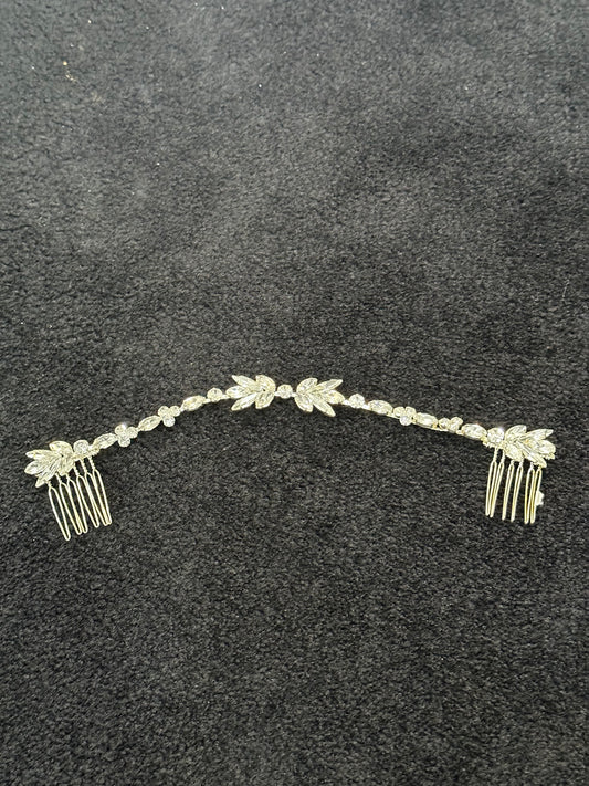 Silver Crystal Hair Comb