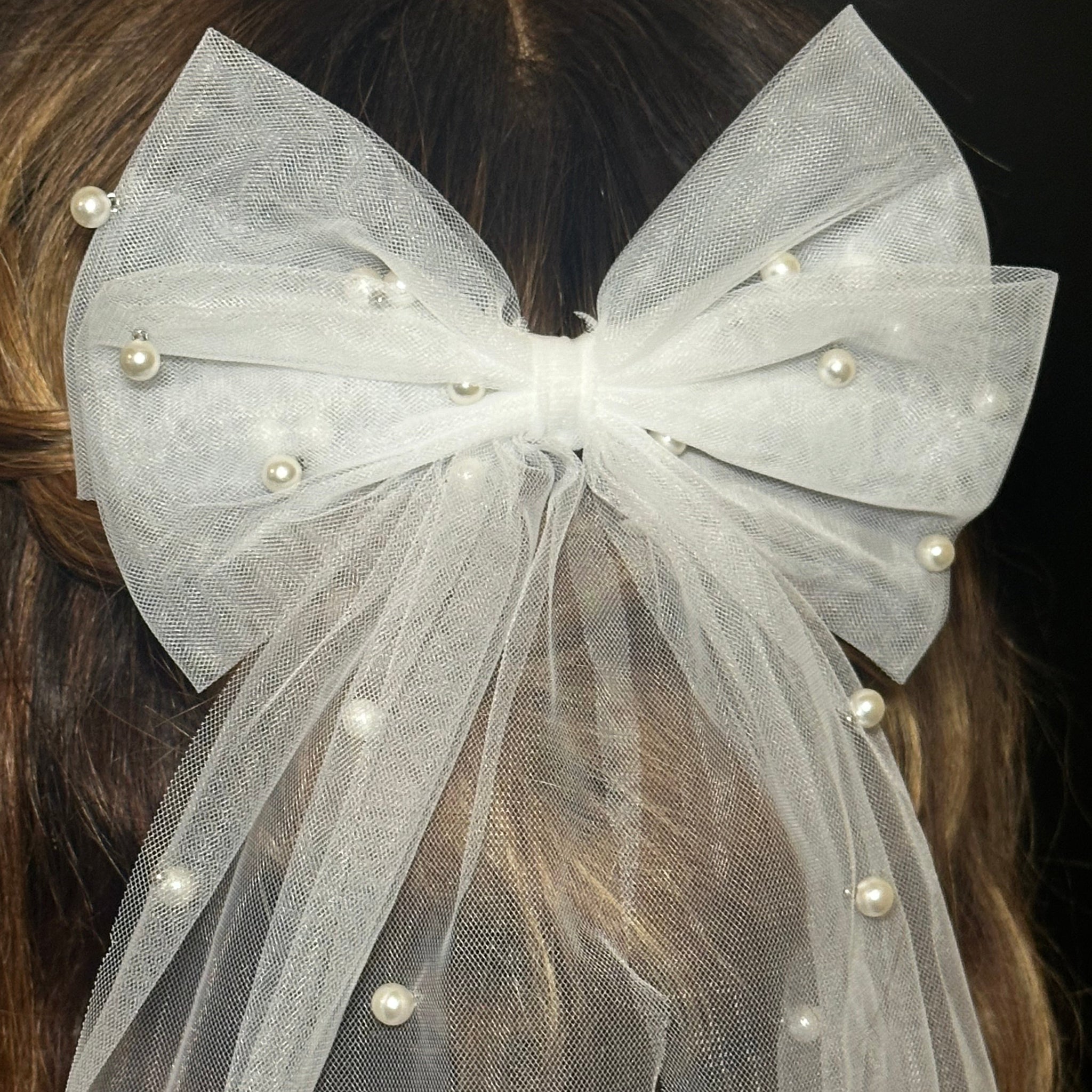 Tulle Pearl Bow