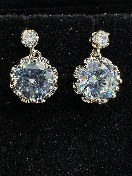 Small Cubic Zirconia Drop Earrings