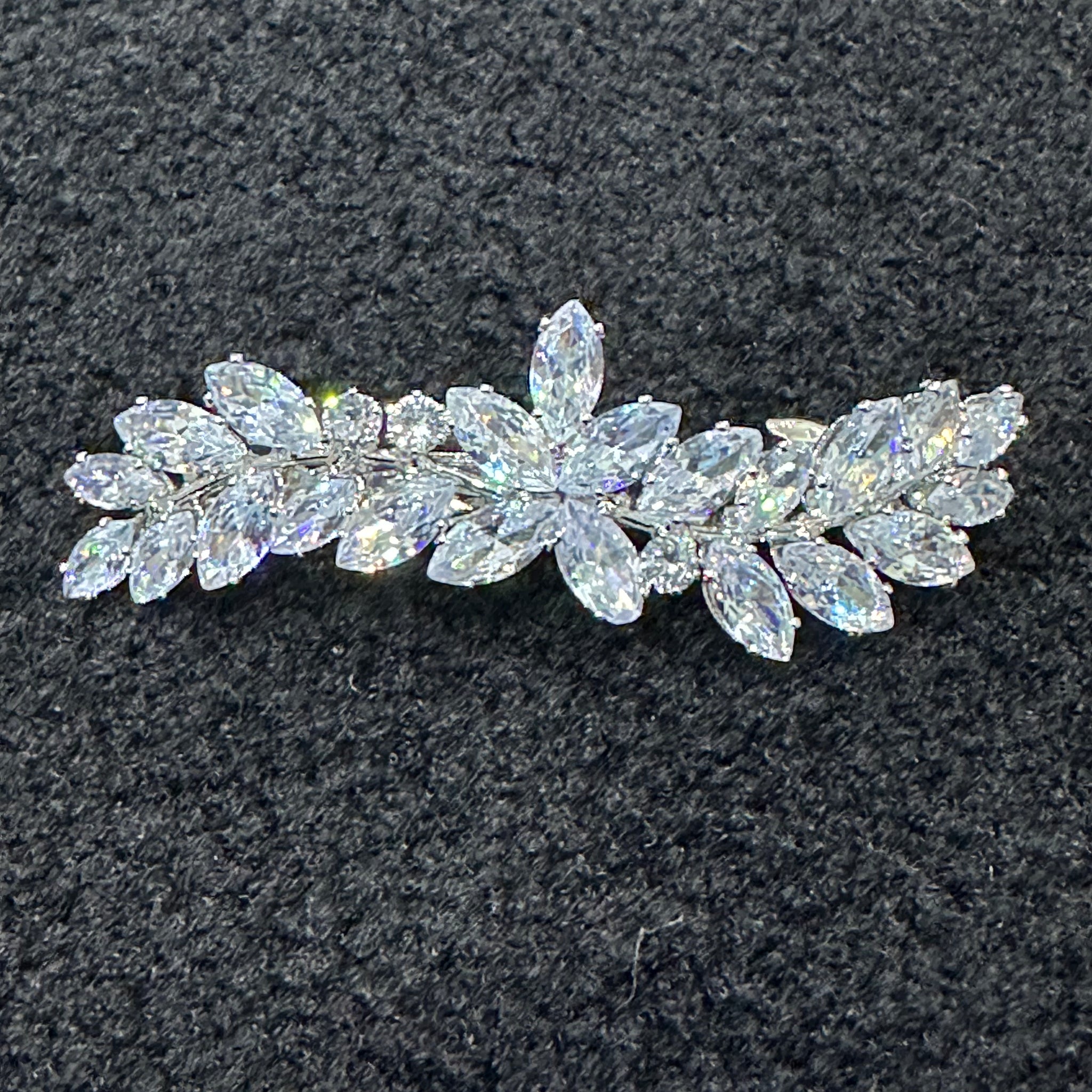 Cubic Zirconia Floral Hair Slide