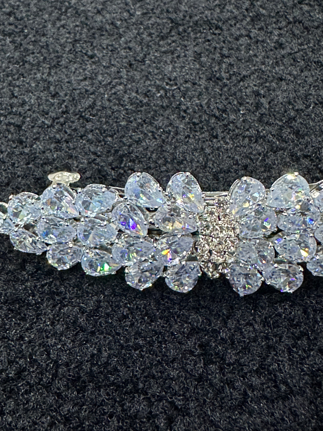 Bow Tie Style Cubic Zirconia Hair Slide