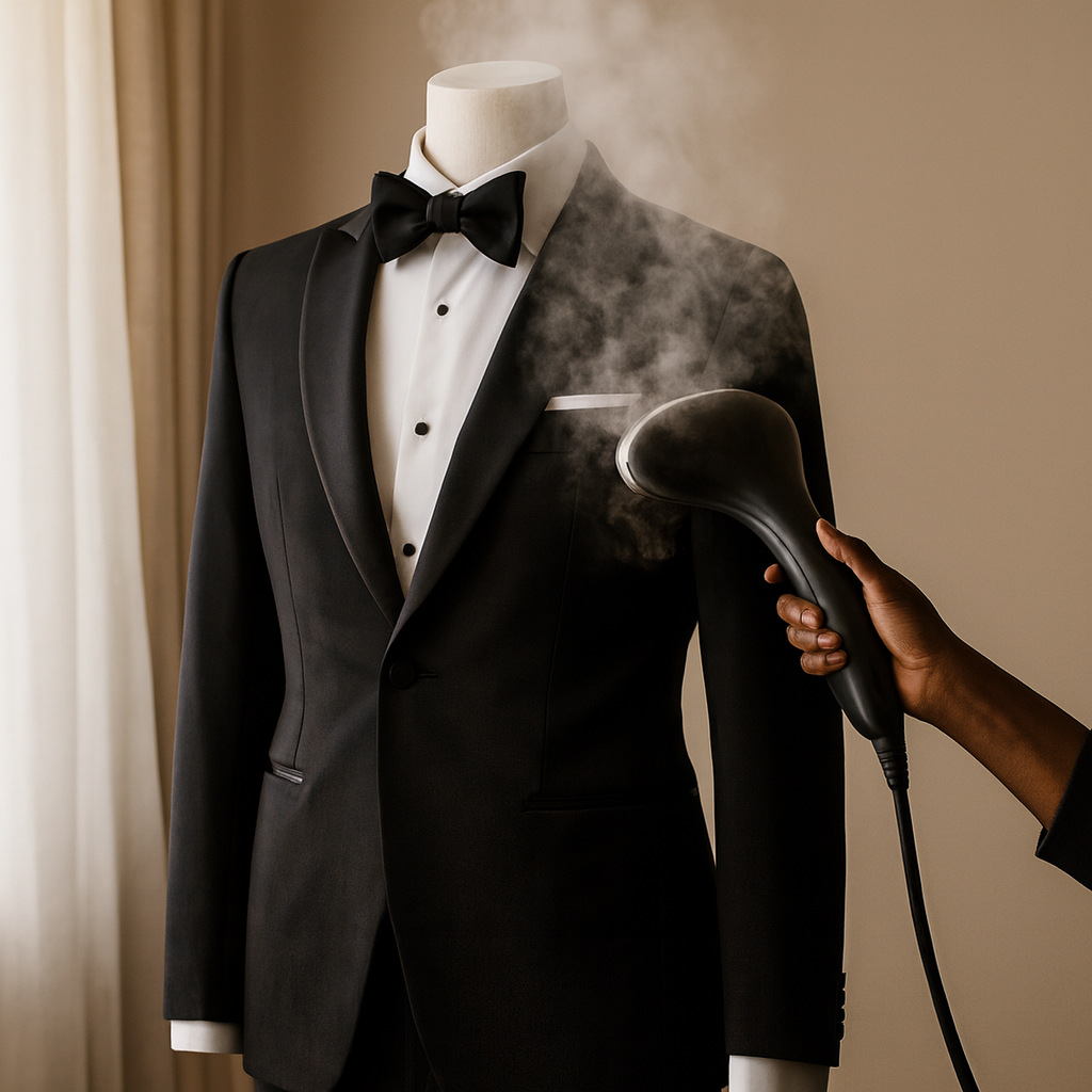 GROOM SUIT PREP AND STEAM SERVICE  - SAME DAY