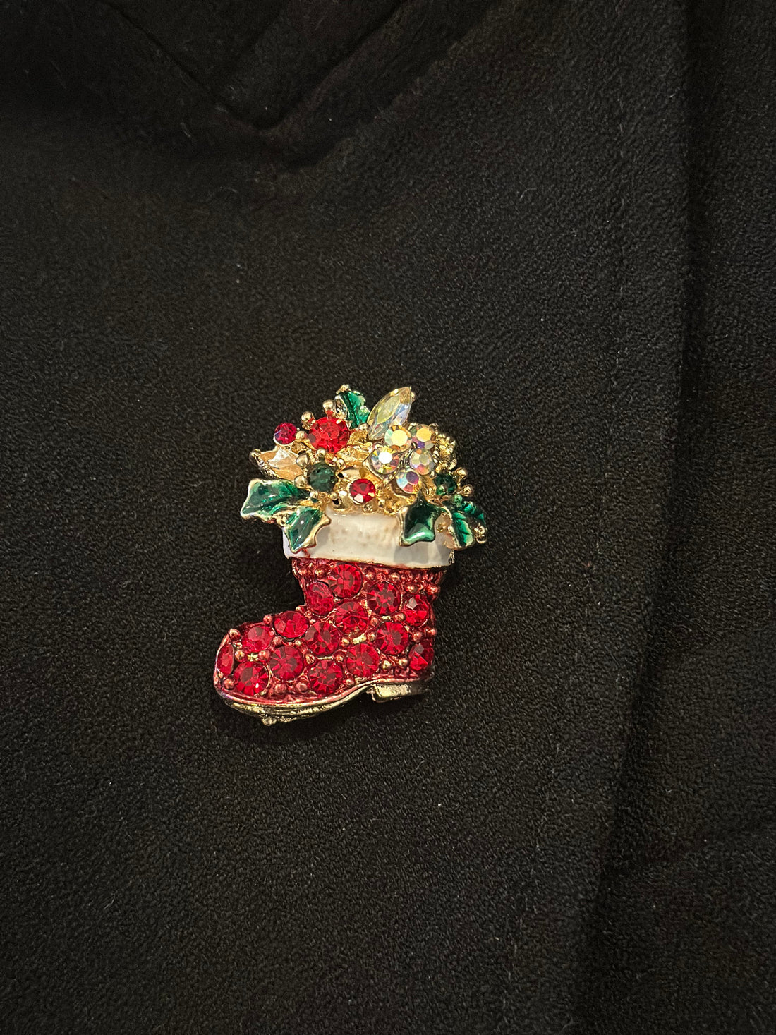 Crystal Red Santa Boots