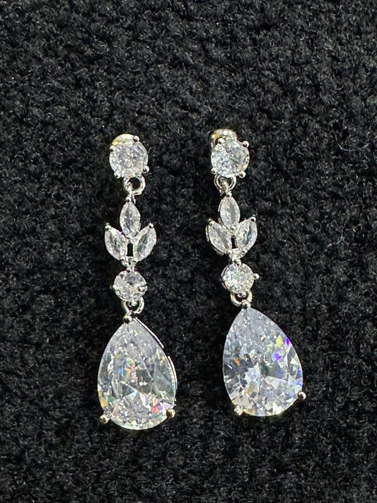 Small Crystal Drop Earrings