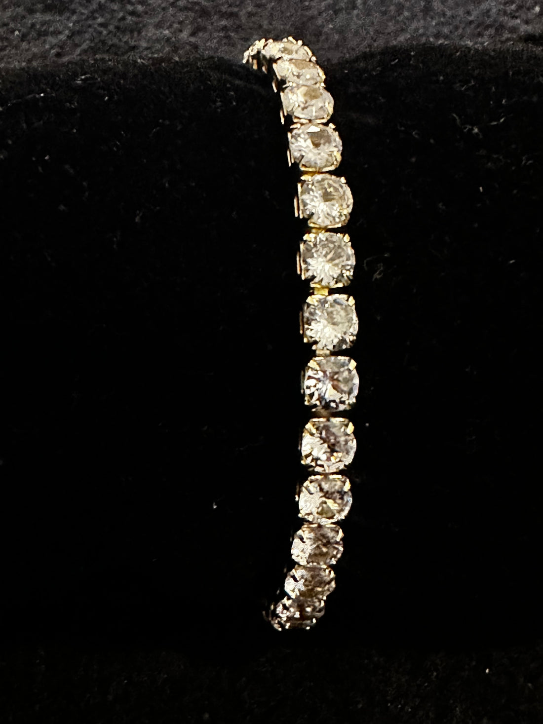 4mm Cubic Zirconia Gold Bracelet