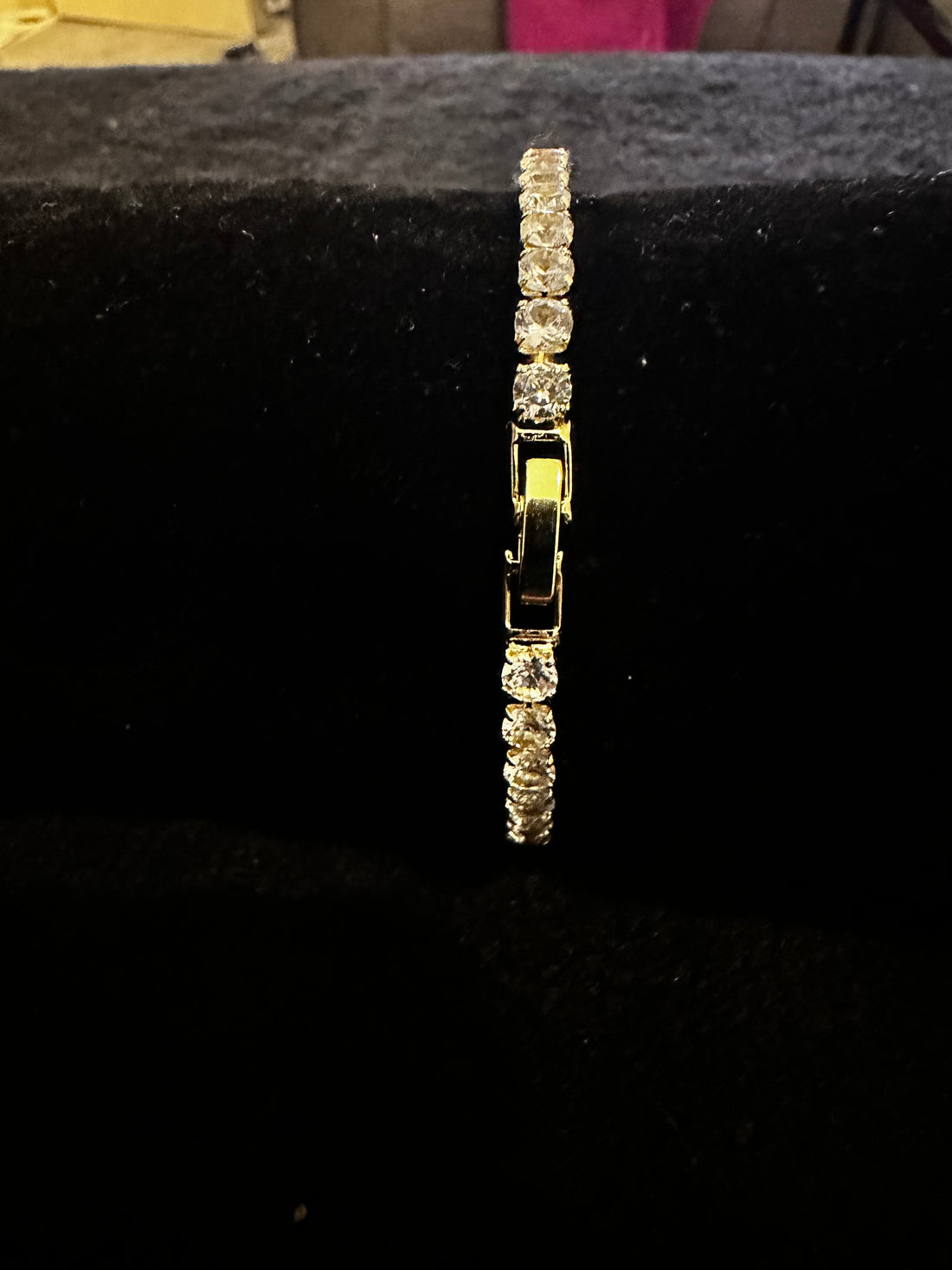 5mm Cubic Zirconia Gold Bracelet