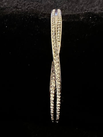 Timeless Silver Cubic Zirconia Bangle for Every Occasion