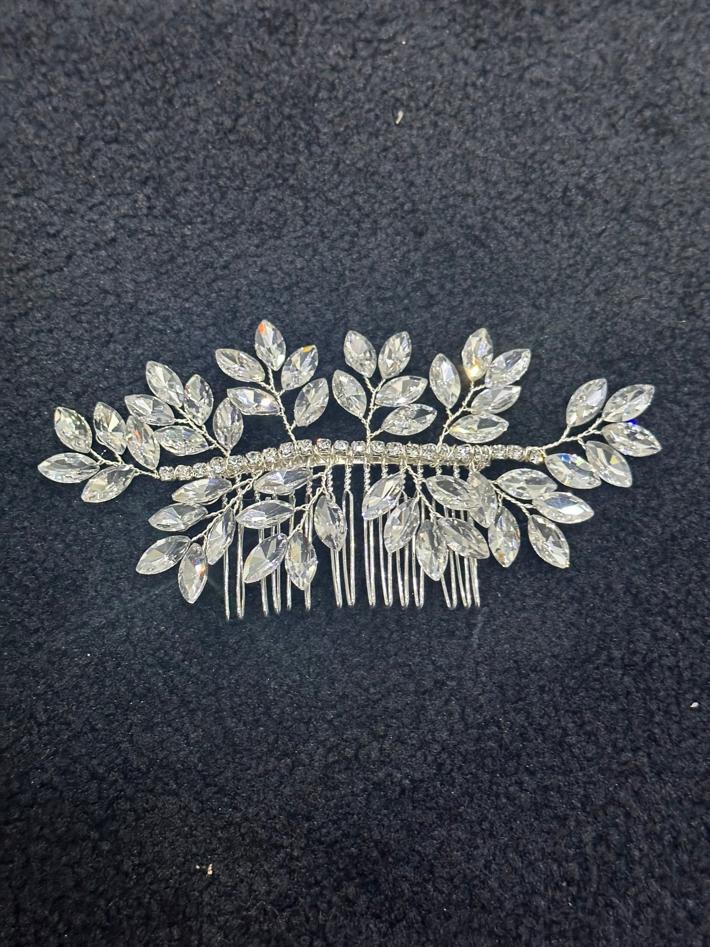 Medium Size Petals Crystal Hair Comb