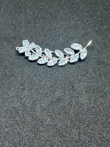 Vine Shaped Curved Cubic Zirconia Hair Slide