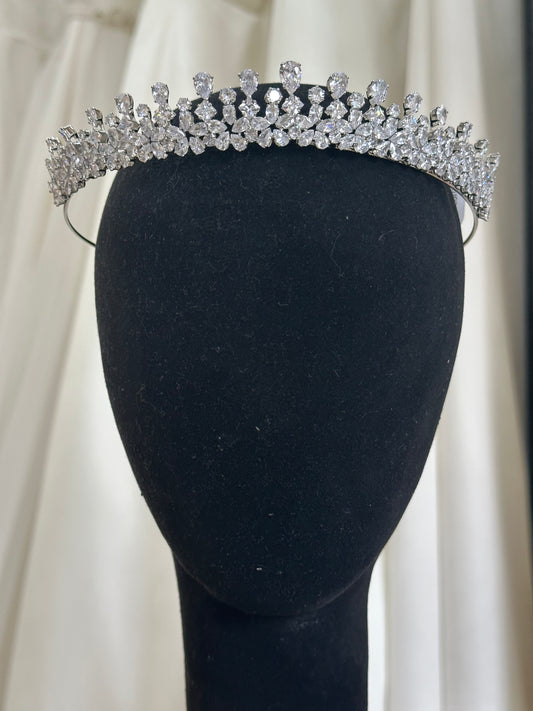 Modern Cubic Zirconia Tiara