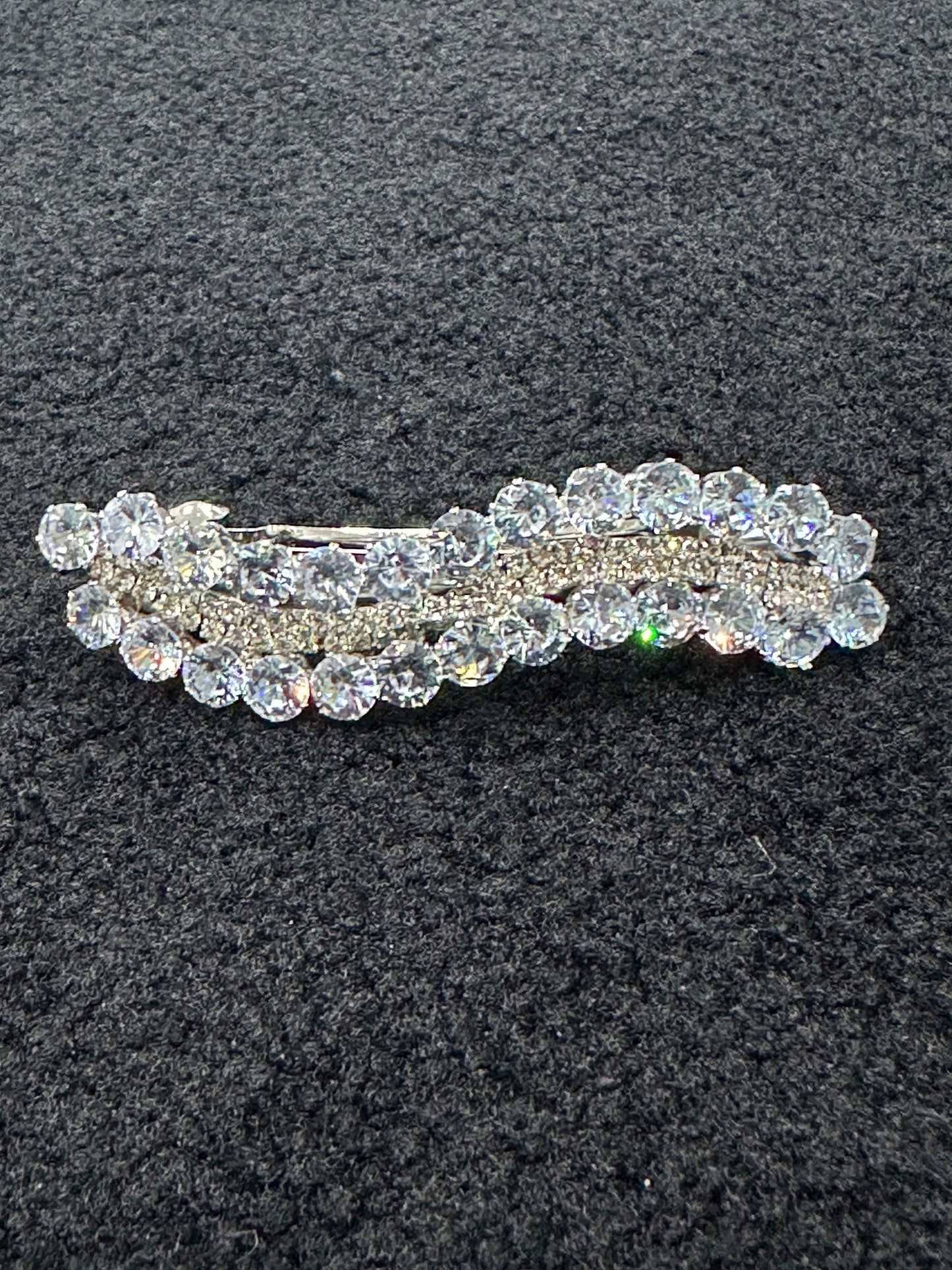 Curved Cubic Zirconia /  Crystal Hair Clip