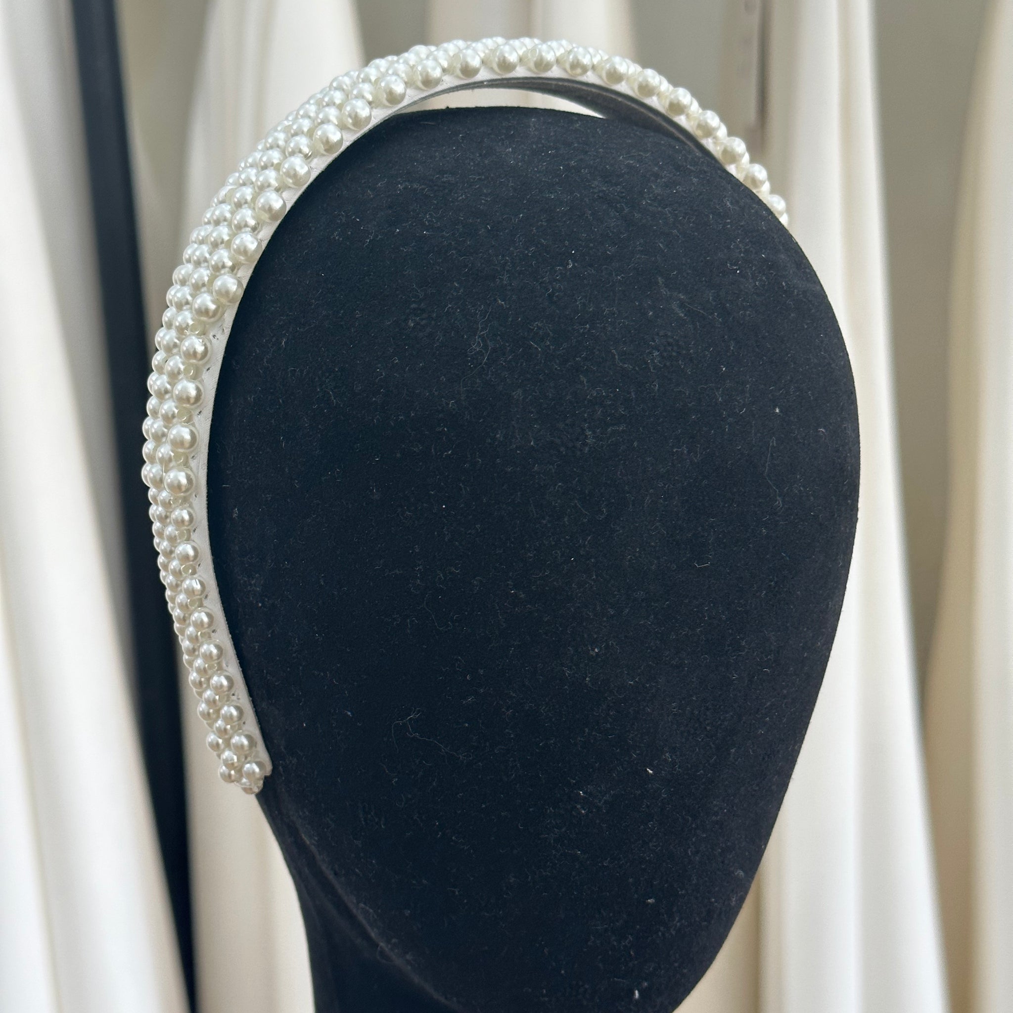 Flat Ivory Pearl Headband