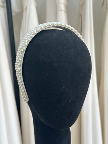 Flat Ivory Pearl Headband