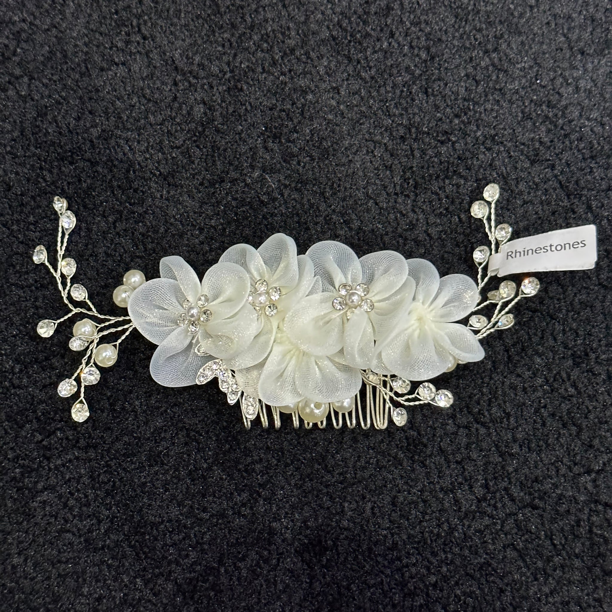 Fabric Flowers Hair Comb