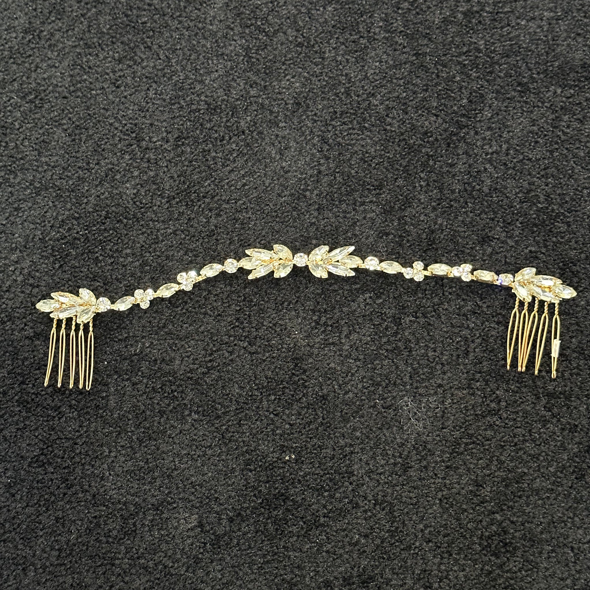 Gold Crystal Hair Comb