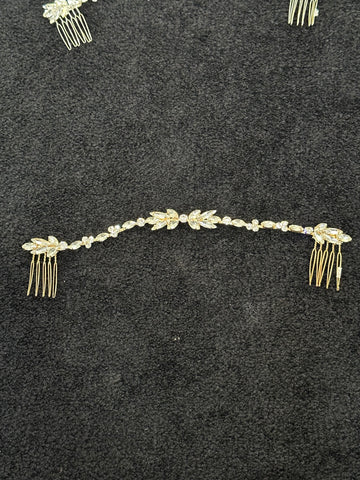 Gold Crystal Hair Comb