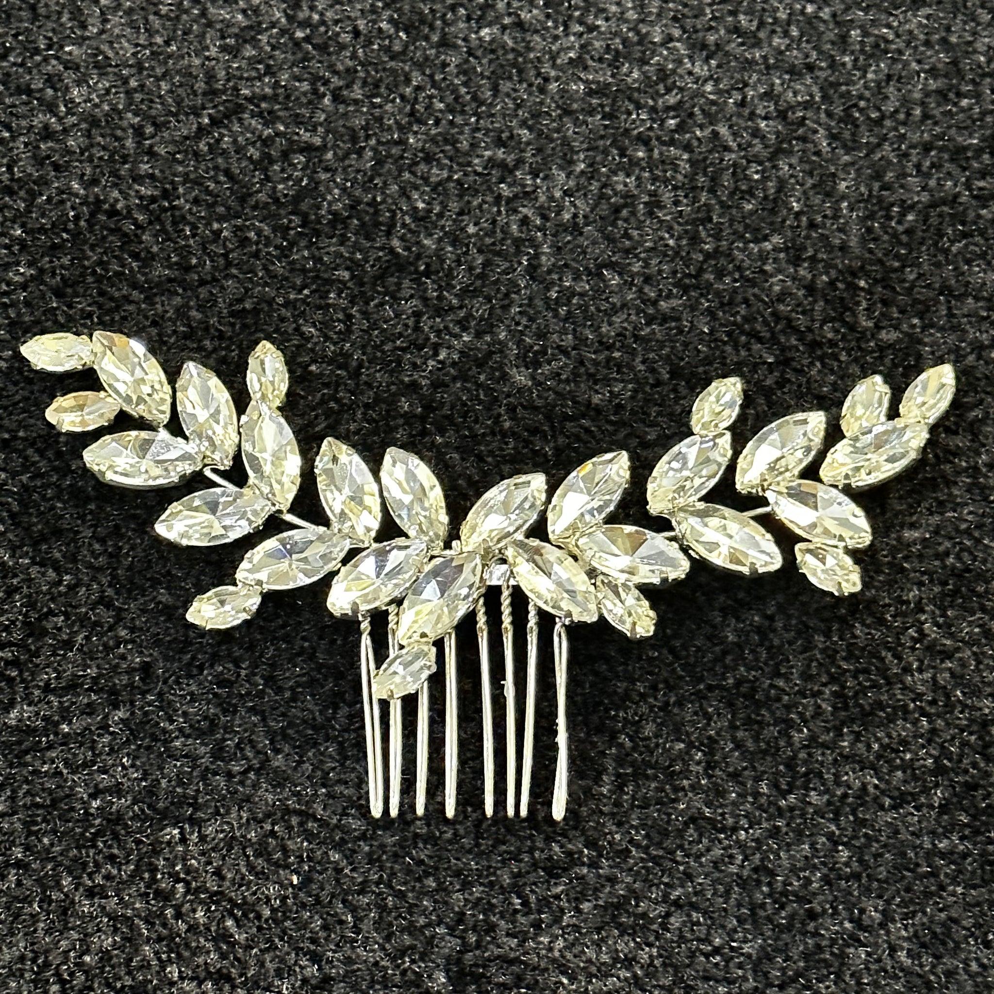 V Shape Crystal Hair Comb