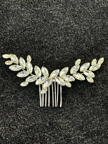 V Shape Crystal Hair Comb