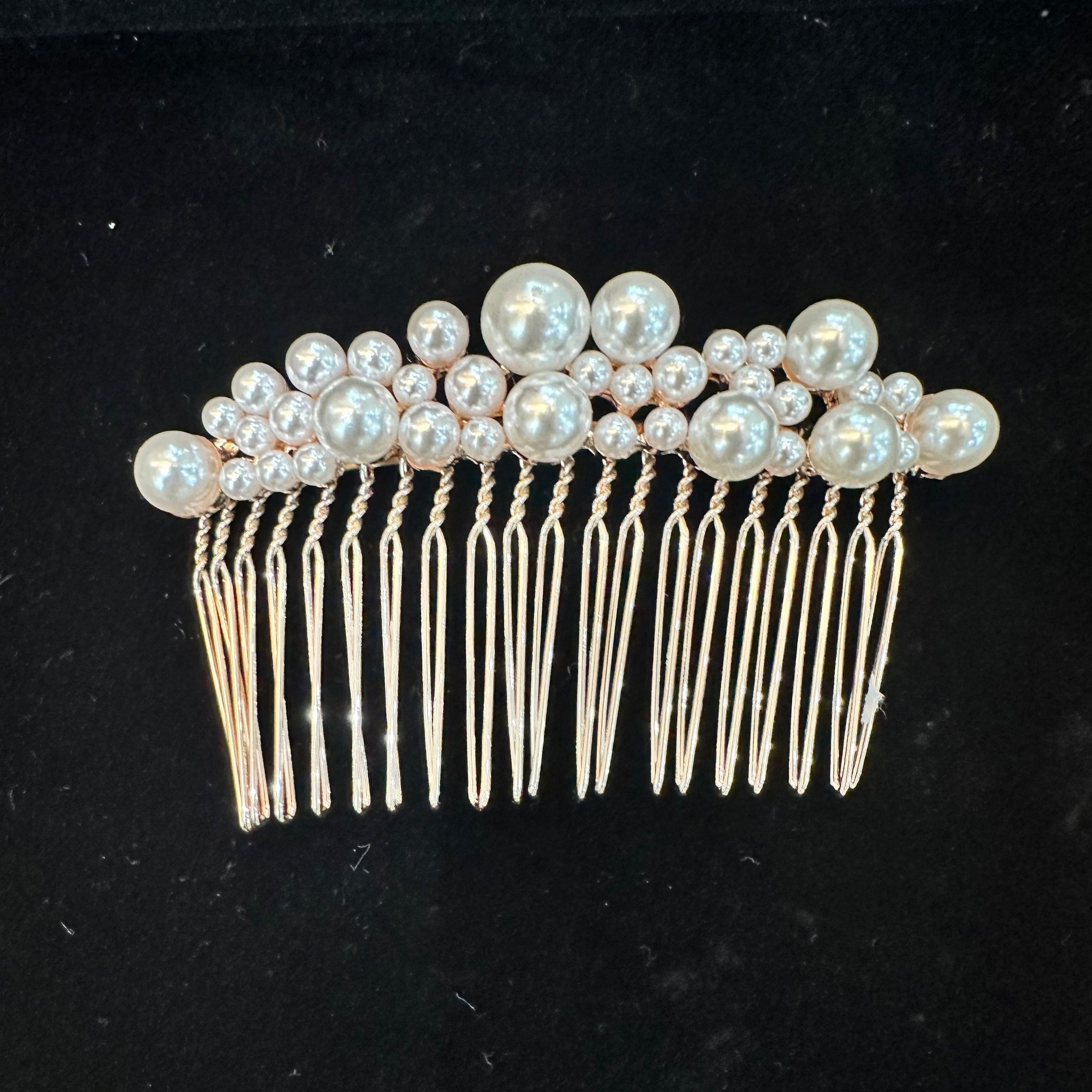 Rose Gold Imitation Pearl Hair Comb