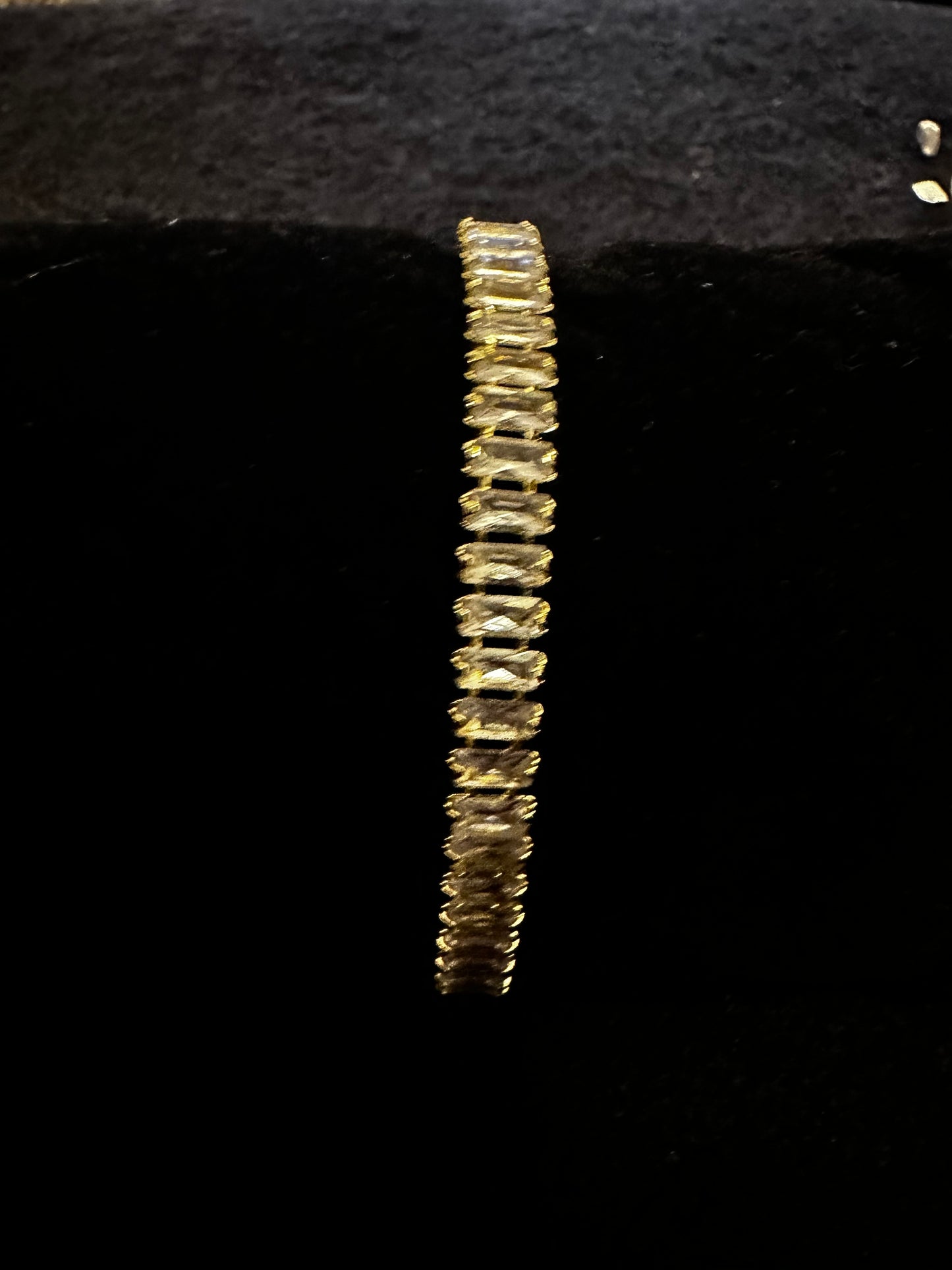 Luxury Gold Cubic Zirconia Bracelet w Extension Bar