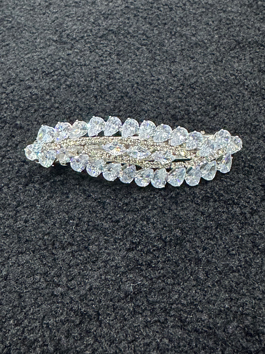 Cubic Zirconia / Crystal Oval Shape Hair Clip