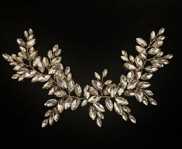 Gold Crystal Hair Vine