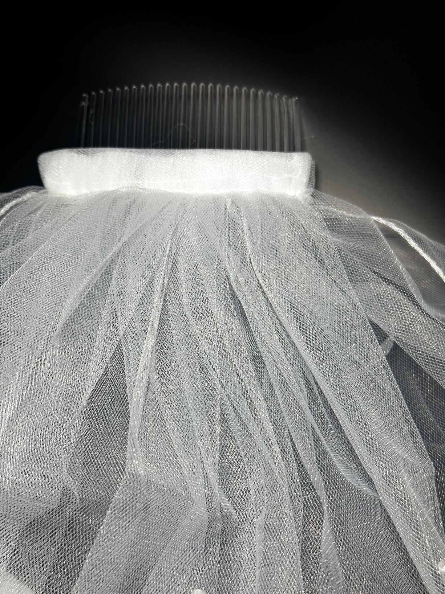 Short Pearl Veil with Trim Edge