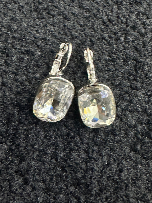 Rectangle Crystal Drop Earrings