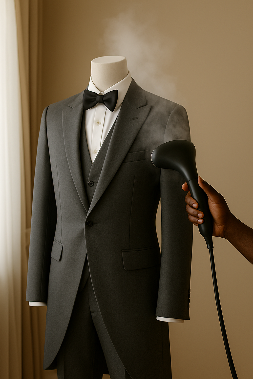 GROOM SUIT PREP AND STEAM SERVICE  - NEXT DAY