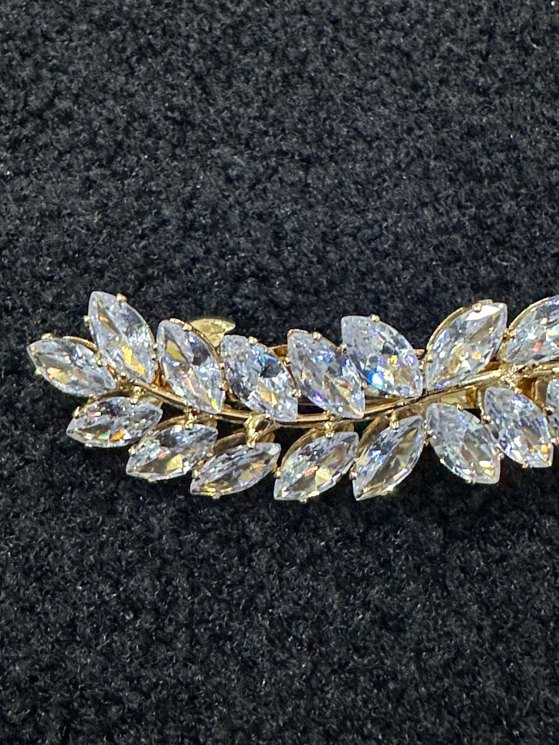 Gold Cubic Zirconia Hair Clip