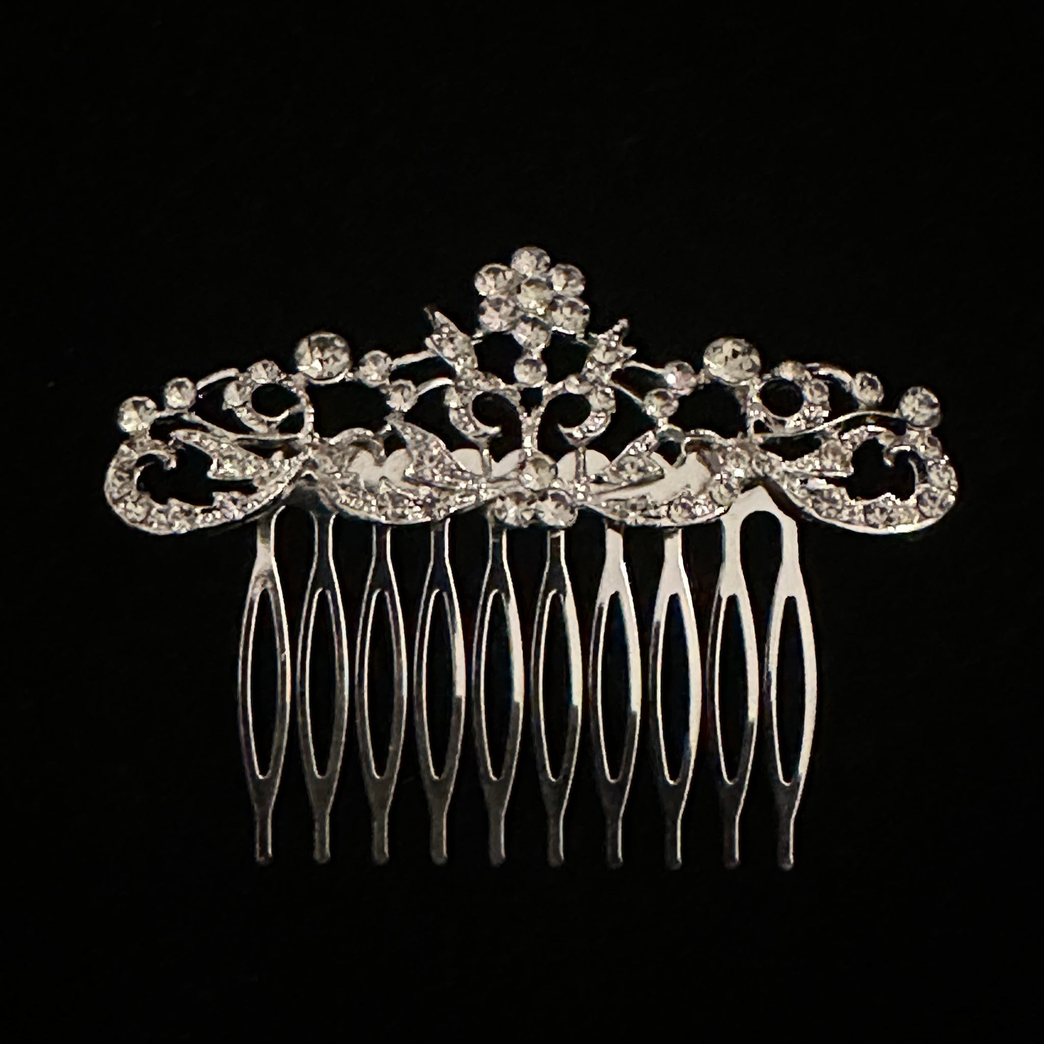 Floral Crystal Hair Comb