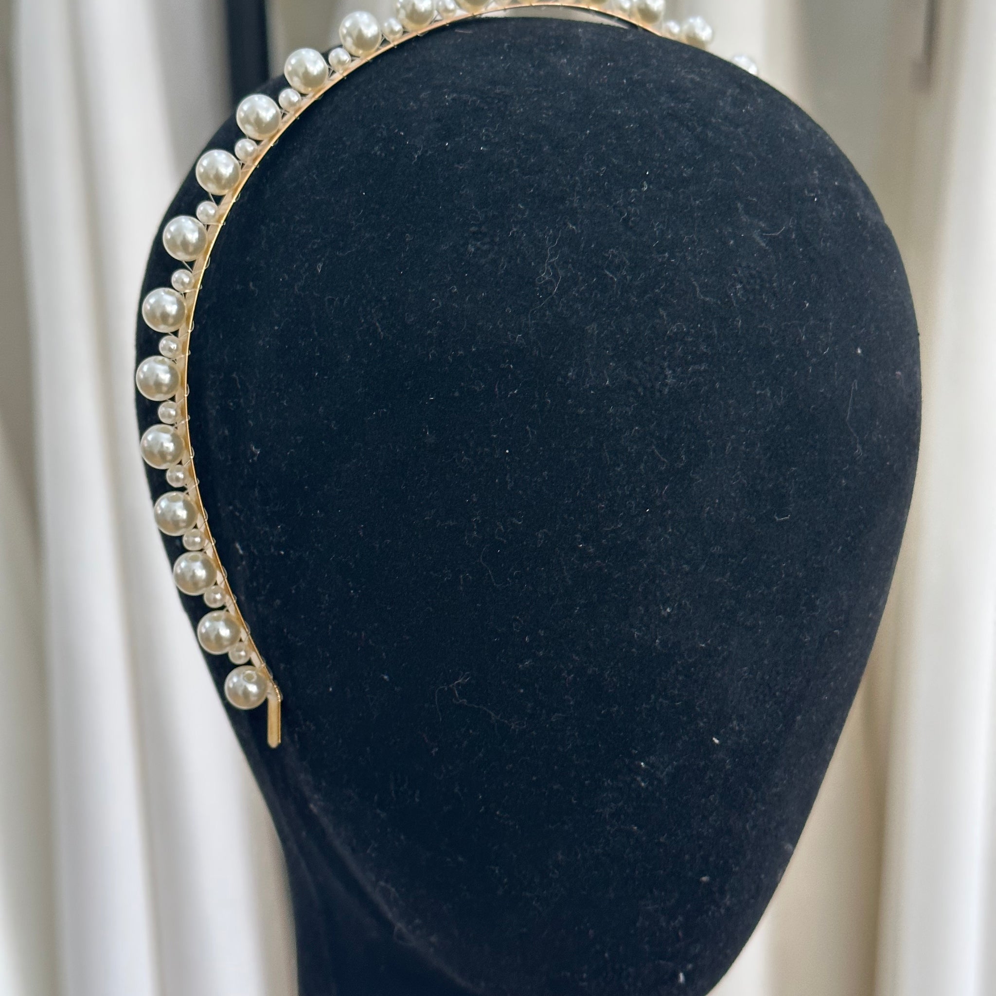 Slim Rose Gold Pearl Headband