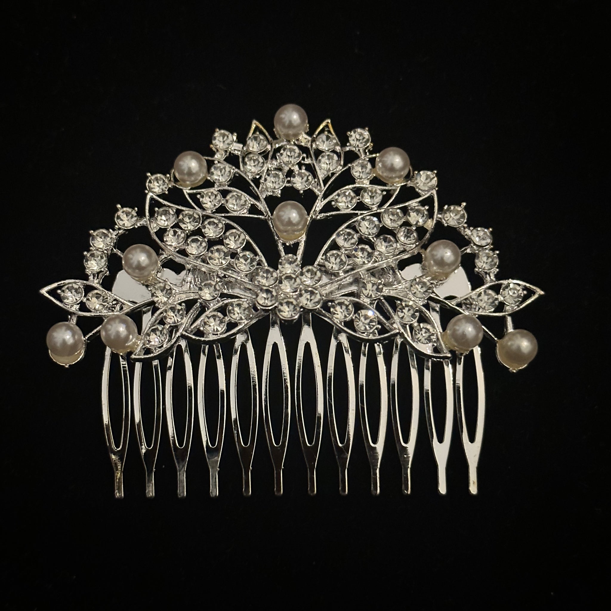 Imitation Pearl with Crystal Hair Comb